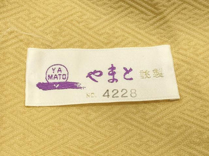 平和屋着物●上質な色無地　作家物　花葉色　やまと誂製　正絹　逸品　未使用　CABI1122gh