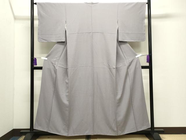 平和屋着物●上質な色無地　薄鼠色　正絹　逸品　未使用　CABI1123gh