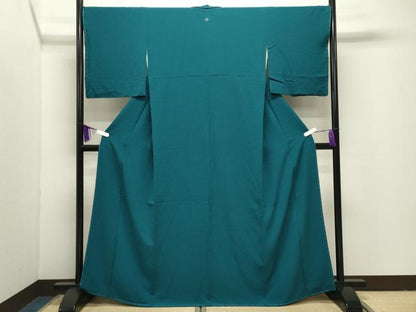 平和屋着物●上質な色無地　納戸色　やまと誂製　正絹　逸品　未使用　CABI1126gh