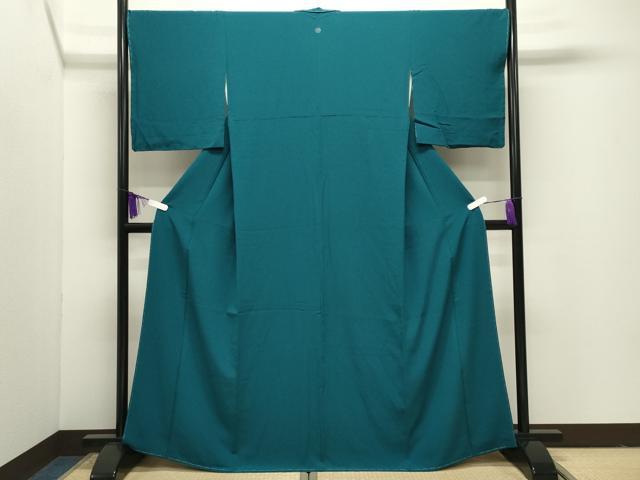 平和屋着物●上質な色無地　納戸色　やまと誂製　正絹　逸品　未使用　CABI1126gh