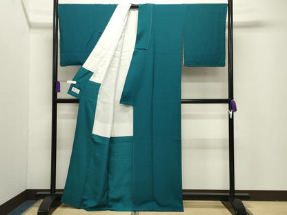 平和屋着物●上質な色無地　納戸色　やまと誂製　正絹　逸品　未使用　CABI1126gh
