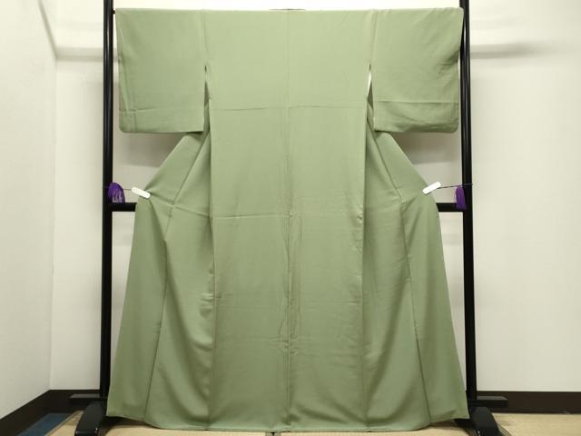 平和屋着物●上質な色無地　柳茶色　正絹　逸品　CABI1129gh