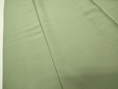 平和屋着物●上質な色無地　柳茶色　正絹　逸品　CABI1129gh