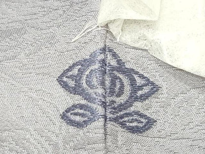 平和屋着物●上質な色無地　舞葉地紋　霞色　正絹　逸品　未使用　CABI1130gh