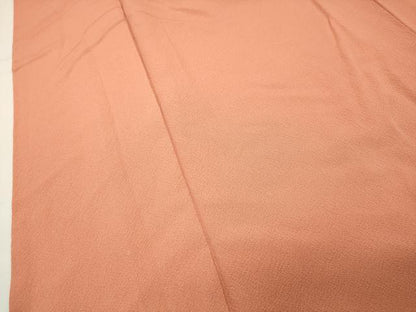 平和屋着物●上質な色無地　黄丹色　正絹　逸品　CABI1131gh
