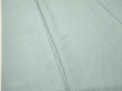平和屋着物●上質な色無地　鱗地紋　水色　正絹　逸品　CABI1132gh