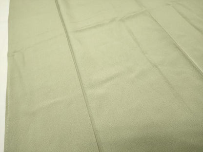 平和屋着物●上質な色無地　抹茶色　正絹　逸品　CABI1133gh