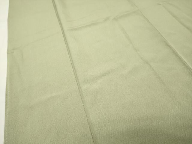 平和屋着物●上質な色無地　抹茶色　正絹　逸品　CABI1133gh