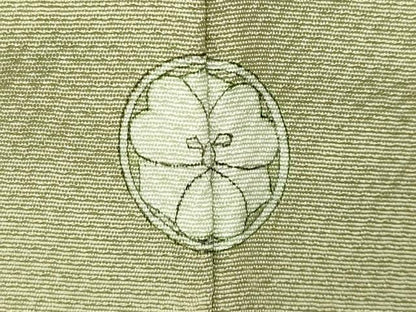 平和屋着物●上質な色無地　抹茶色　正絹　逸品　CABI1133gh