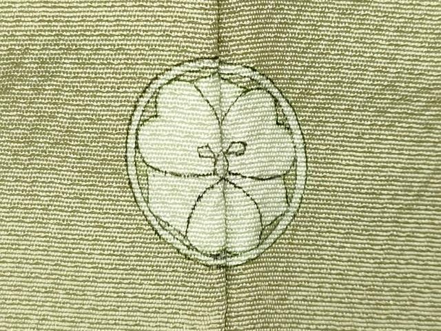 平和屋着物●上質な色無地　抹茶色　正絹　逸品　CABI1133gh