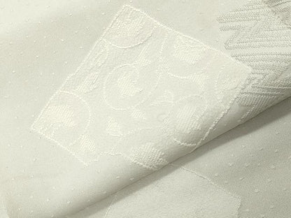 平和屋着物●豪華色留袖　色紙重ね花唐草地紋　象牙色　正絹　逸品　CABI1135gh