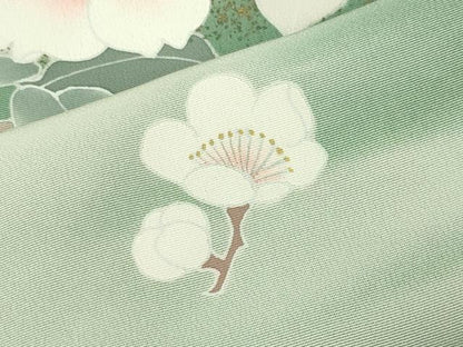 平和屋着物●訪問着　牡丹花文　暈し染め　金彩　正絹　逸品　CABI1138gh