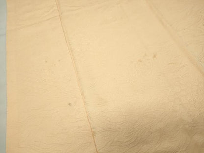 平和屋着物●上質な色無地　水車地紋　蜂蜜色　正絹　逸品　CABI1141gh