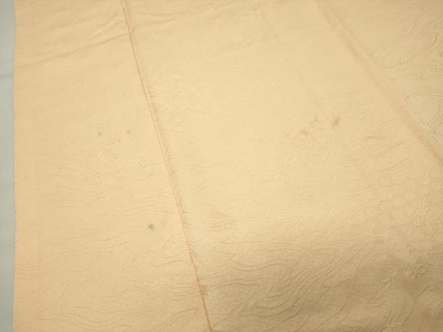 平和屋着物●上質な色無地　水車地紋　蜂蜜色　正絹　逸品　CABI1141gh
