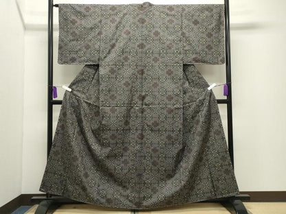 平和屋着物●本場大島紬　龍郷絣　正絹　逸品　未使用　CABI1143gh