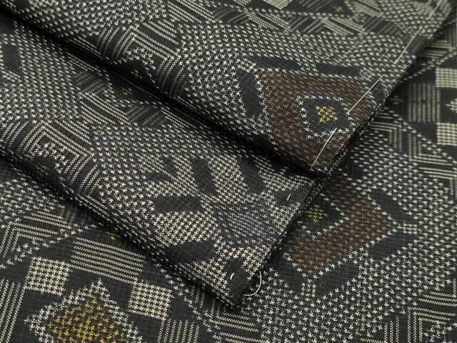平和屋着物●本場大島紬　龍郷絣　正絹　逸品　未使用　CABI1143gh