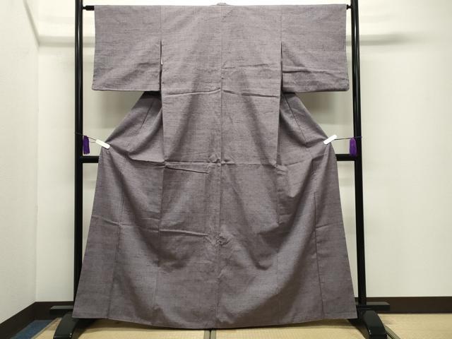 平和屋着物●上質な紬　源氏鼠色　正絹　逸品　CABI1144gh