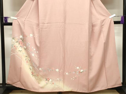 平和屋着物●訪問着　友禅　枝桜文　暈し染め　正絹　逸品　CABI1146gh