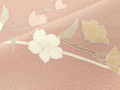 平和屋着物●訪問着　友禅　枝桜文　暈し染め　正絹　逸品　CABI1146gh