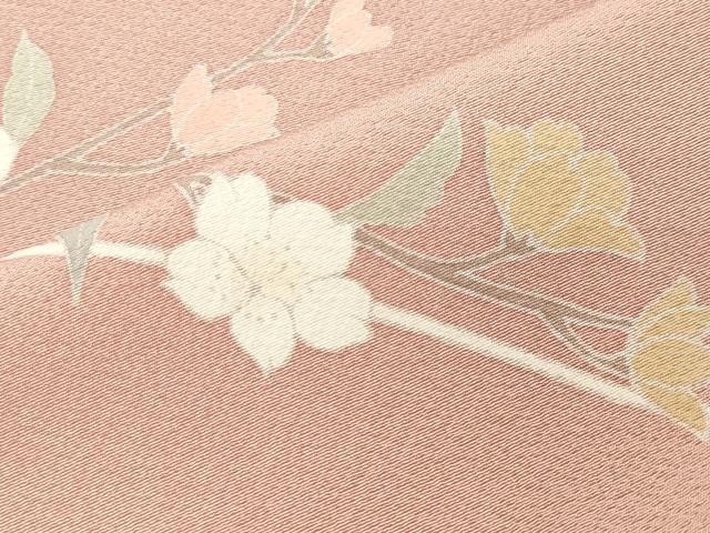 平和屋着物●訪問着　友禅　枝桜文　暈し染め　正絹　逸品　CABI1146gh