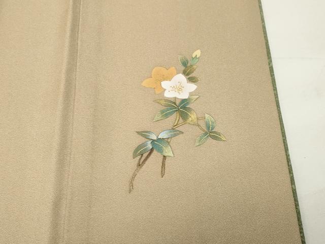 平和屋着物●訪問着　作家物　草花文　暈し染め　金銀彩　正絹　逸品　CABI1152gh