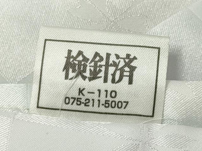 平和屋着物●長襦袢　無双仕立て　市松舞桜地紋　暈し染め　正絹　逸品　CABI1159gh
