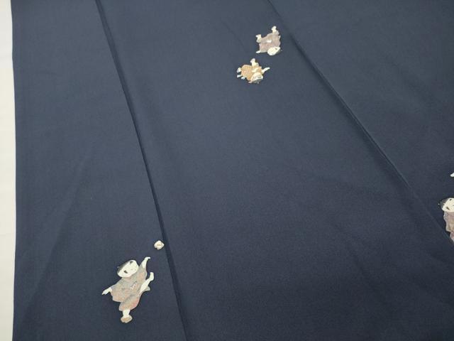 平和屋着物●上質な小紋　童子遊び　ロング丈　正絹　逸品　CABI1160gh