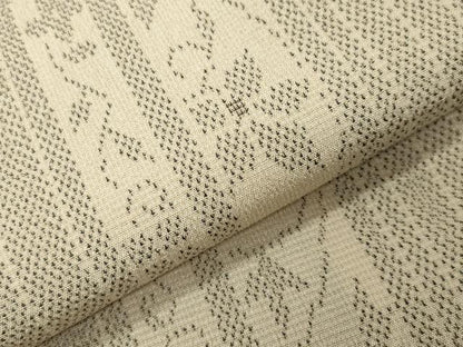 平和屋着物●本塩沢　花唐草間道　正絹　逸品　CABI1163gh