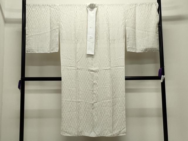 平和屋着物●長襦袢　単衣　宝尽くし地紋　生成り色　やまと誂製　正絹　逸品　CABI1165gh