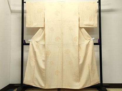 平和屋着物●上質な小紋　鏡裏花文　正絹　逸品　CABI1166gh