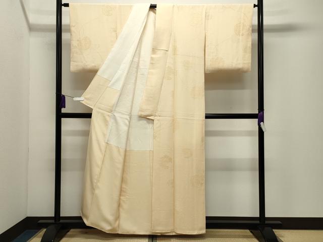 平和屋着物●上質な小紋　鏡裏花文　正絹　逸品　CABI1166gh