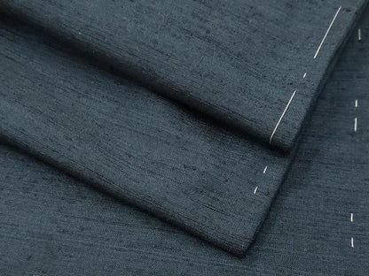 平和屋着物●結城紬　鉄紺色　正絹　逸品　未使用　CABI1175gh