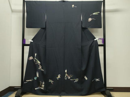 平和屋着物●訪問着　楽器文　金彩　正絹　逸品　CABI1177gh