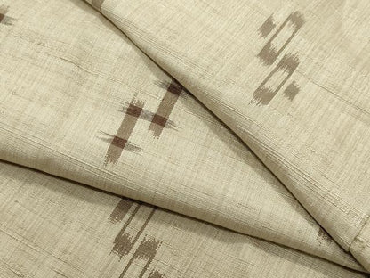 平和屋着物●上質な紬　琉球絣文様　背抜き仕立て　正絹　逸品　CABI1181gh