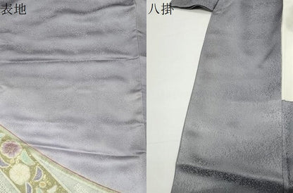 平和屋着物●訪問着　辻が花　絞り　暈し染め　金彩　銀通し地　正絹　逸品　CABI1182gh