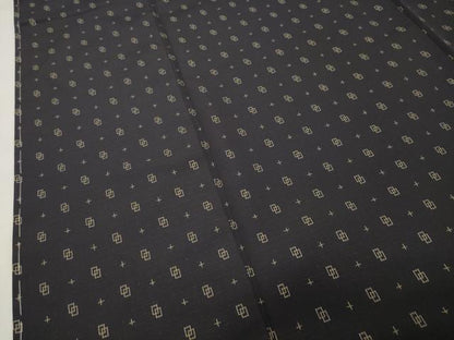 平和屋着物●上質なお召　幾何学文様　正絹　逸品　CABI1184gh
