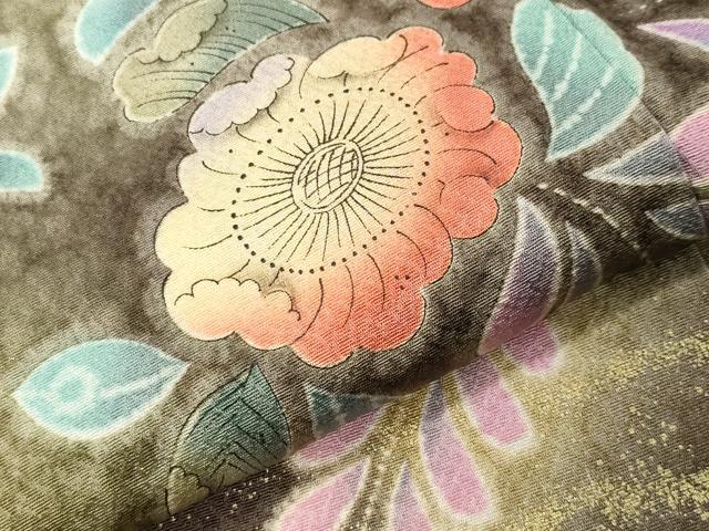 平和屋着物●訪問着　辻が花　暈し染め　金彩　正絹　逸品　CABI1185gh