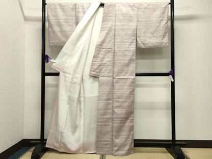 平和屋着物●上質な紬　霞文　正絹　逸品　CABI1186gh