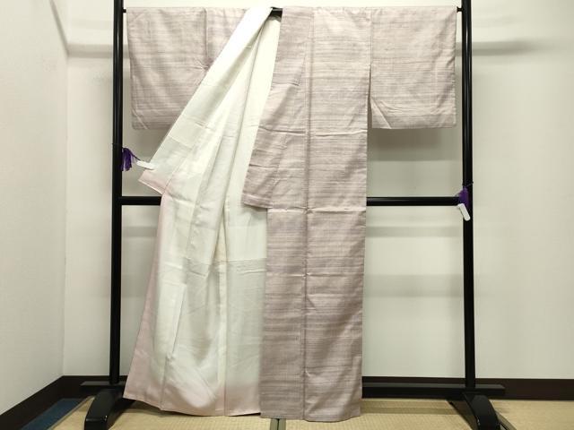 平和屋着物●上質な紬　霞文　正絹　逸品　CABI1186gh