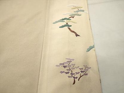 平和屋着物●豪華色留袖　作家物　人物風景文　暈し染め　金糸　ロング丈　正絹　逸品　CABI1187gh