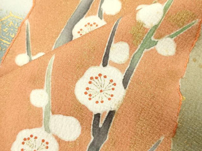 平和屋着物●京友禅の第一人者　松井青々　色留袖　駒刺繍　十二単　暈し染め　金銀彩　正絹　逸品　CABI1189gh