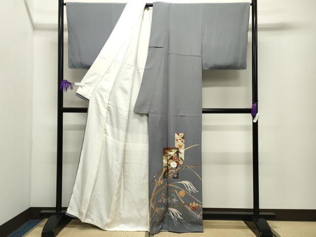 平和屋着物●豪華色留袖　作家物　色紙重ね花文　金彩　正絹　逸品　未使用　CABI1191gh