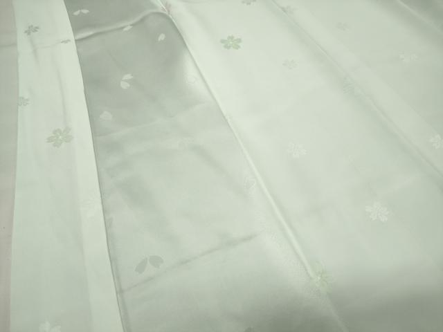 平和屋着物●長襦袢　袷　舞桜地紋　暈し染め　正絹　逸品　CABI1192gh