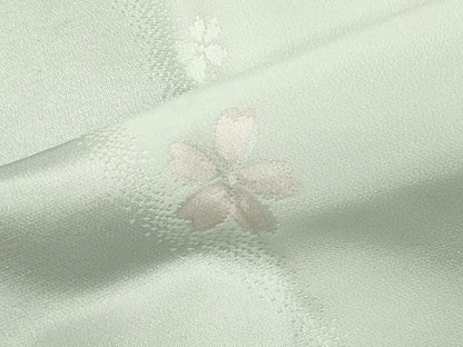 平和屋着物●長襦袢　袷　舞桜地紋　暈し染め　正絹　逸品　CABI1192gh