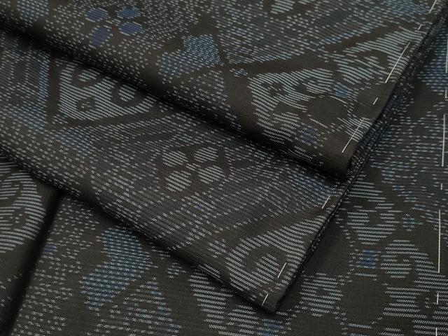 平和屋着物●本場大島紬　菱花唐草文　正絹　逸品　未使用　CABI1194gh