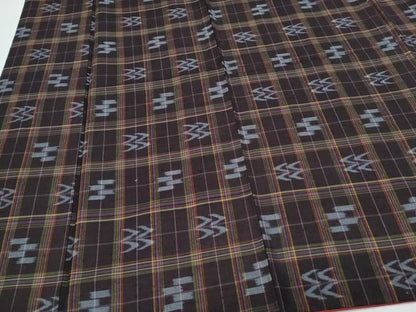 平和屋着物●上質な紬　琉球絣紋様　正絹　逸品　CABI1204th