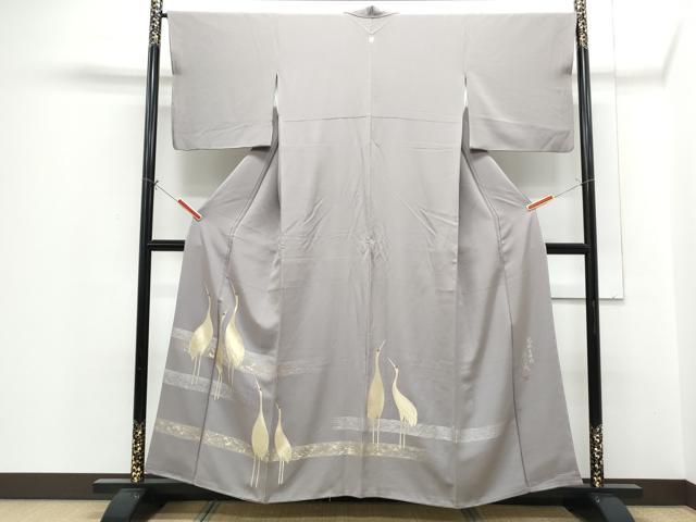 平和屋着物●豪華色留袖　作家物　縫史宝織　寿光織　光琳吉祥鶴　金銀糸　正絹　逸品　CABI1205th