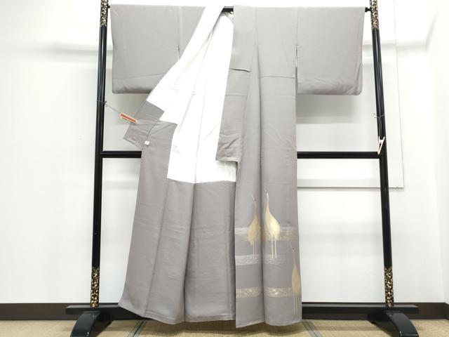 平和屋着物●豪華色留袖　作家物　縫史宝織　寿光織　光琳吉祥鶴　金銀糸　正絹　逸品　CABI1205th