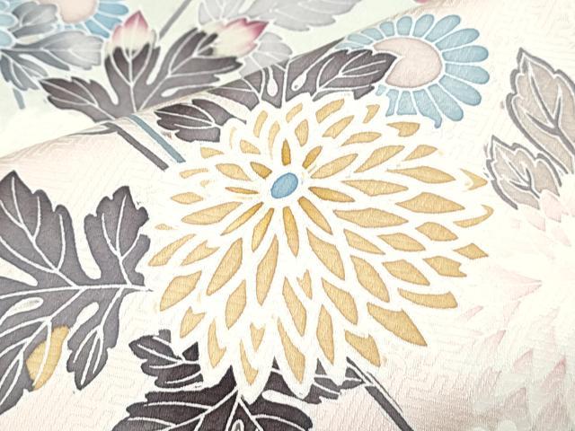 平和屋着物●訪問着　友禅　草花文　暈し染め　正絹　逸品　CABI1207th