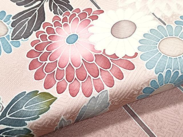 平和屋着物●訪問着　友禅　草花文　暈し染め　正絹　逸品　CABI1207th